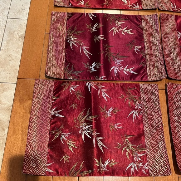 SET OF 6 Asian Silk Placemats 13” x 19” - Picture 5 of 5